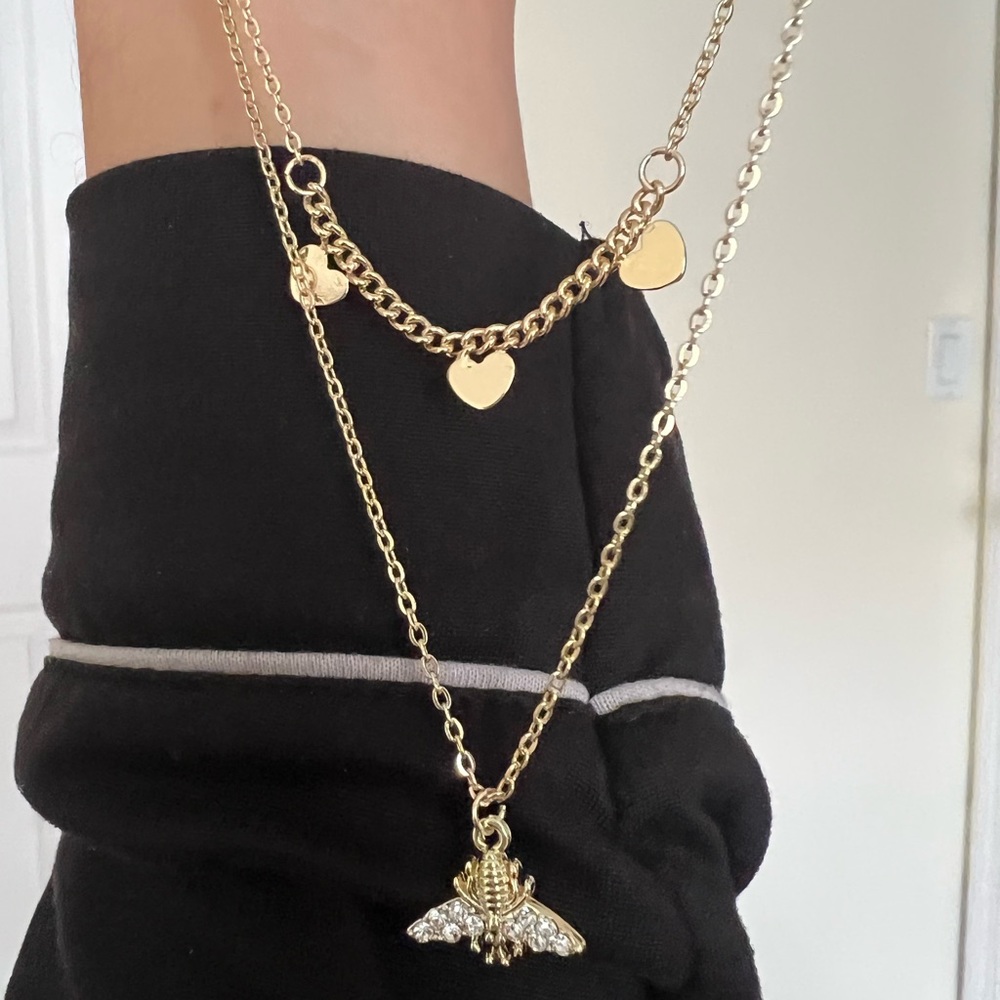 Stainless steel gold color necklace